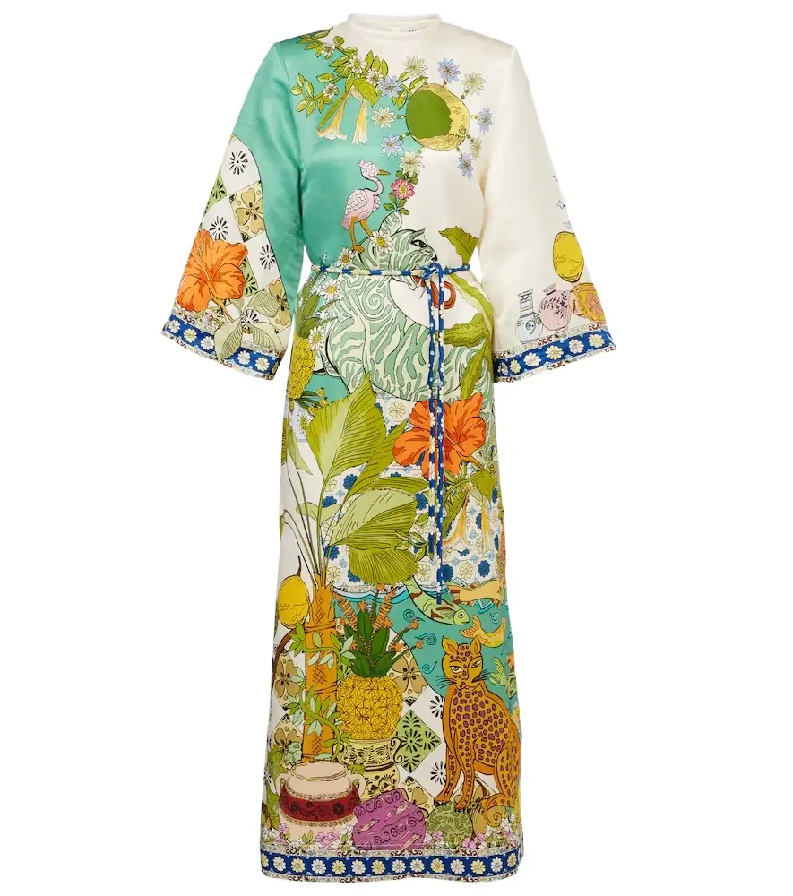 ALÉMAIS Alémais Hazel printed cotton and silk maxi dress