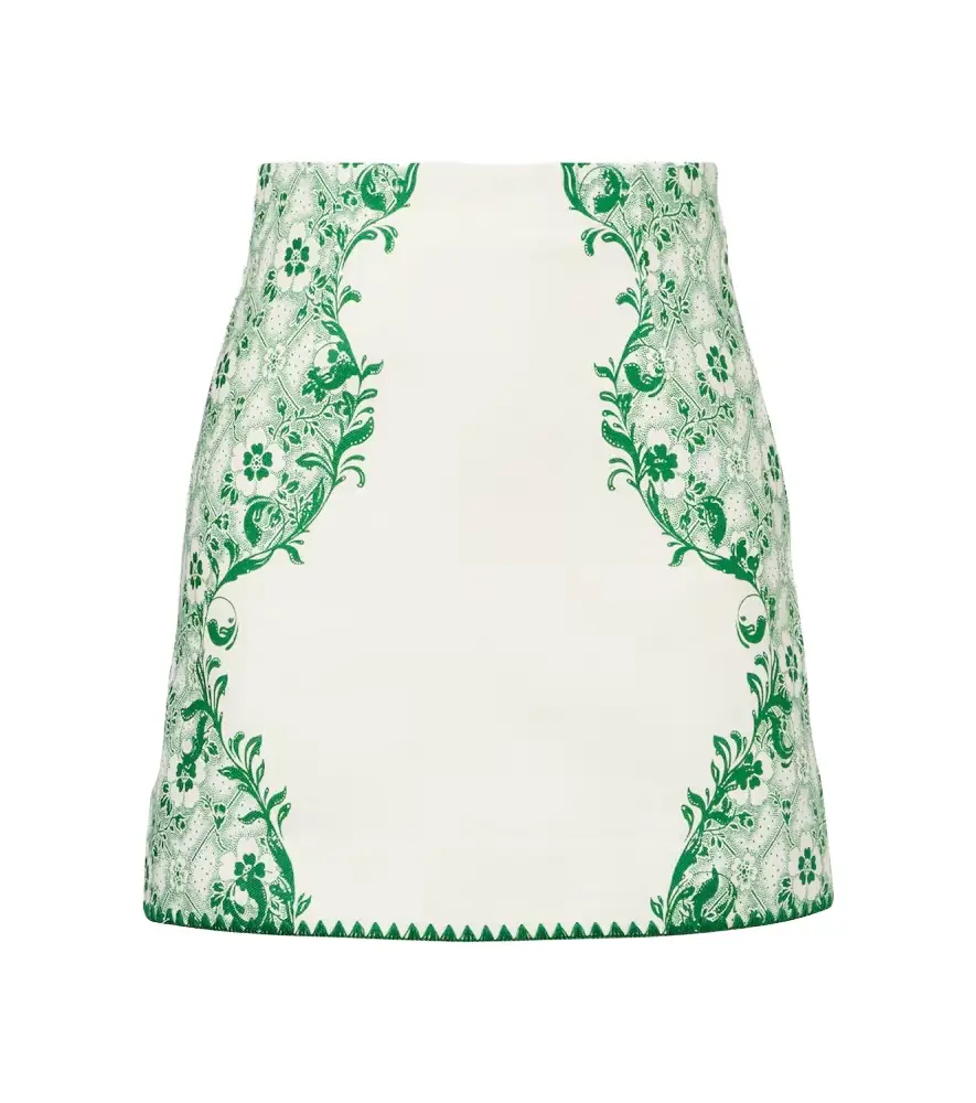 Alemais Alémais Olive printed linen and cotton miniskirt | Image 1 Alemais Alémais Olive printed linen and cotton miniskirt | Image 1