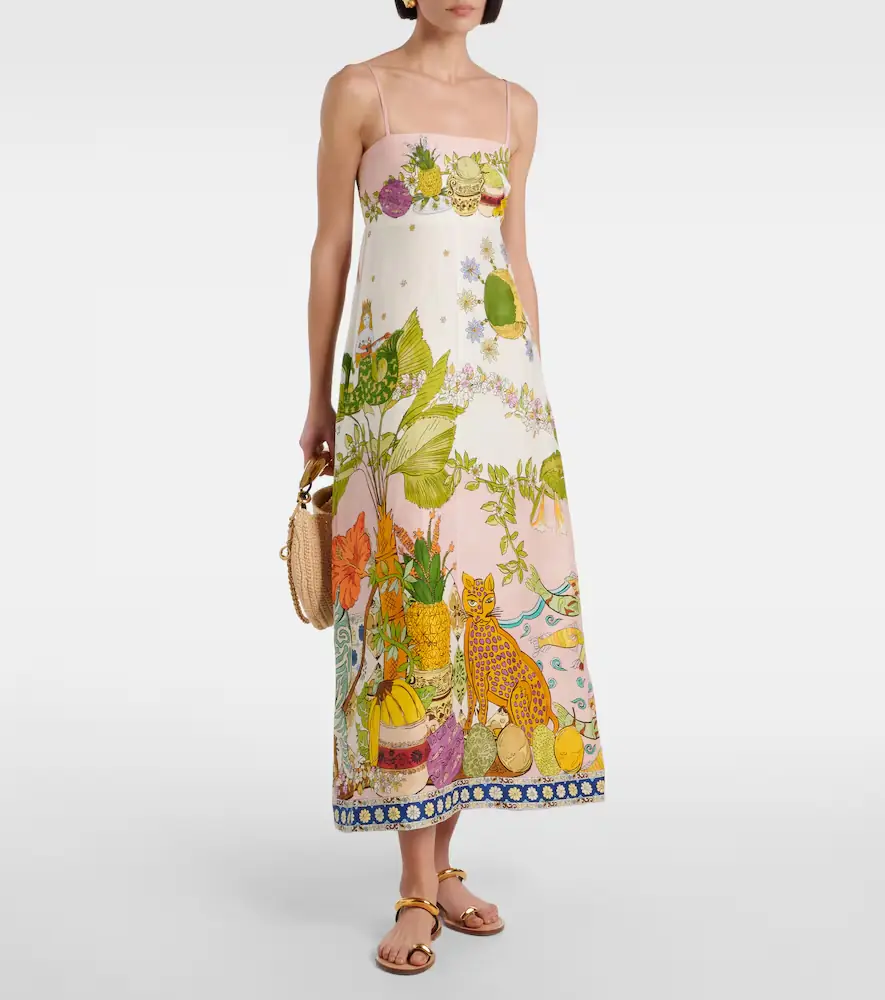 ALÉMAIS Alémais Hazel printed linen-blend maxi dress | Thumbnail 3