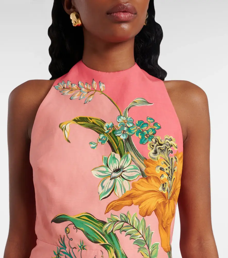 ALÉMAIS Alémais Anika floral linen minidress | Thumbnail 3