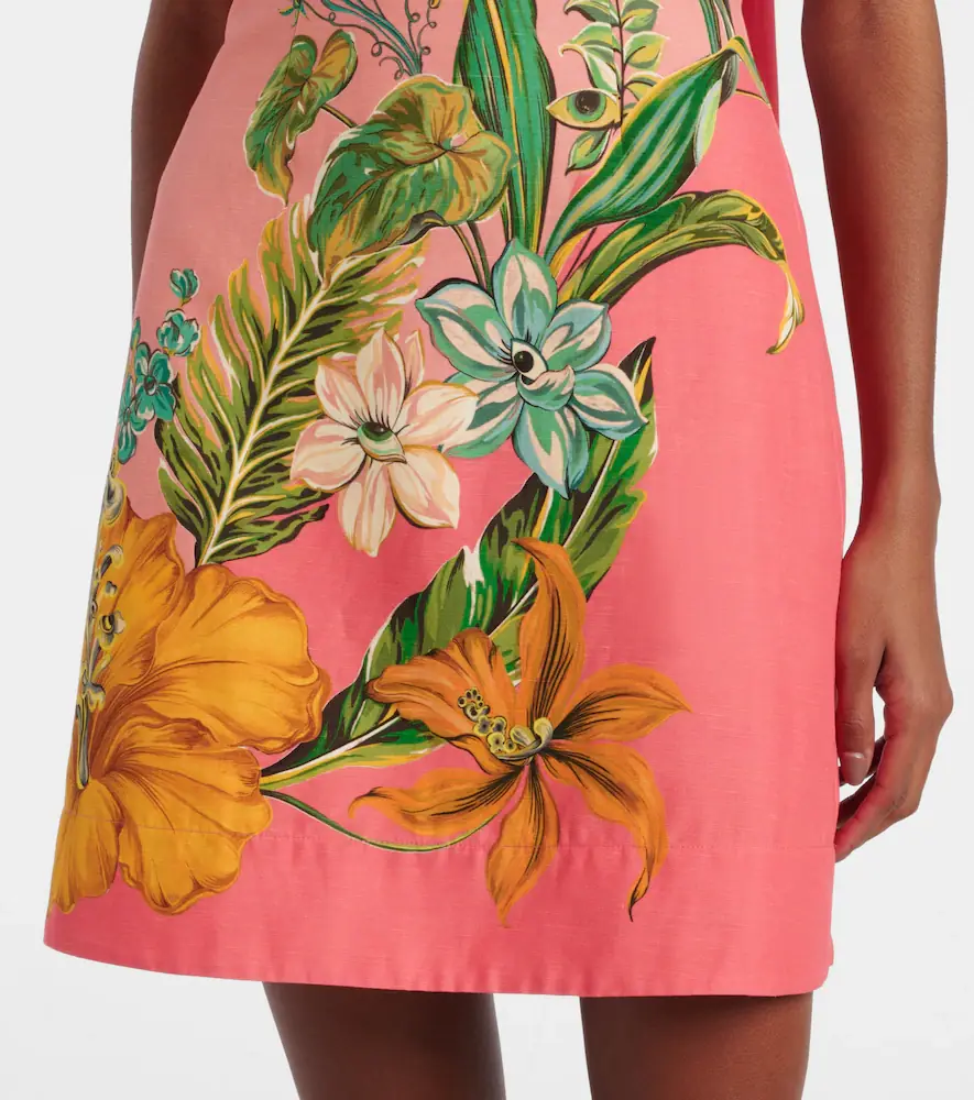 ALÉMAIS Alémais Anika floral linen minidress | Thumbnail 5