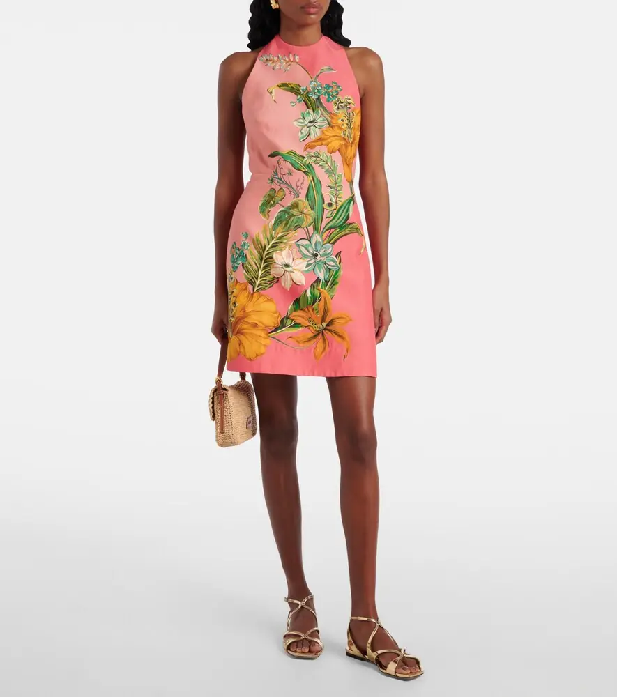 ALÉMAIS Alémais Anika floral linen minidress | Thumbnail 6