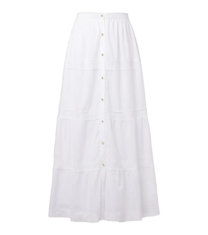 Melissa Odabash Cate lace-trimmed cotton maxi skirt | Image 1 Melissa Odabash Cate lace-trimmed cotton maxi skirt | Image 1