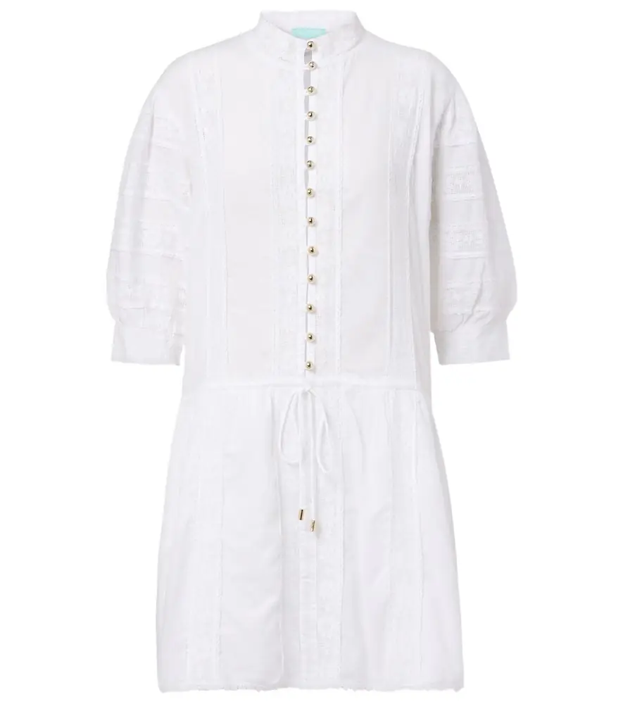 Melissa Odabash Rita lace-trimmed cotton minidress | Image 1 Melissa Odabash Rita lace-trimmed cotton minidress | Image 1