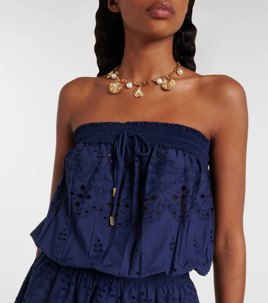 Melissa Odabash Colette cotton broderie anglaise minidress | Thumbnail 3