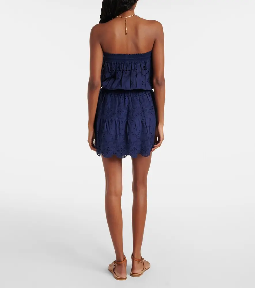 Melissa Odabash Colette cotton broderie anglaise minidress | Thumbnail 4