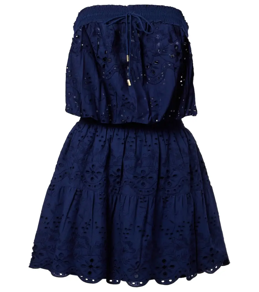 Melissa Odabash Colette cotton broderie anglaise minidress