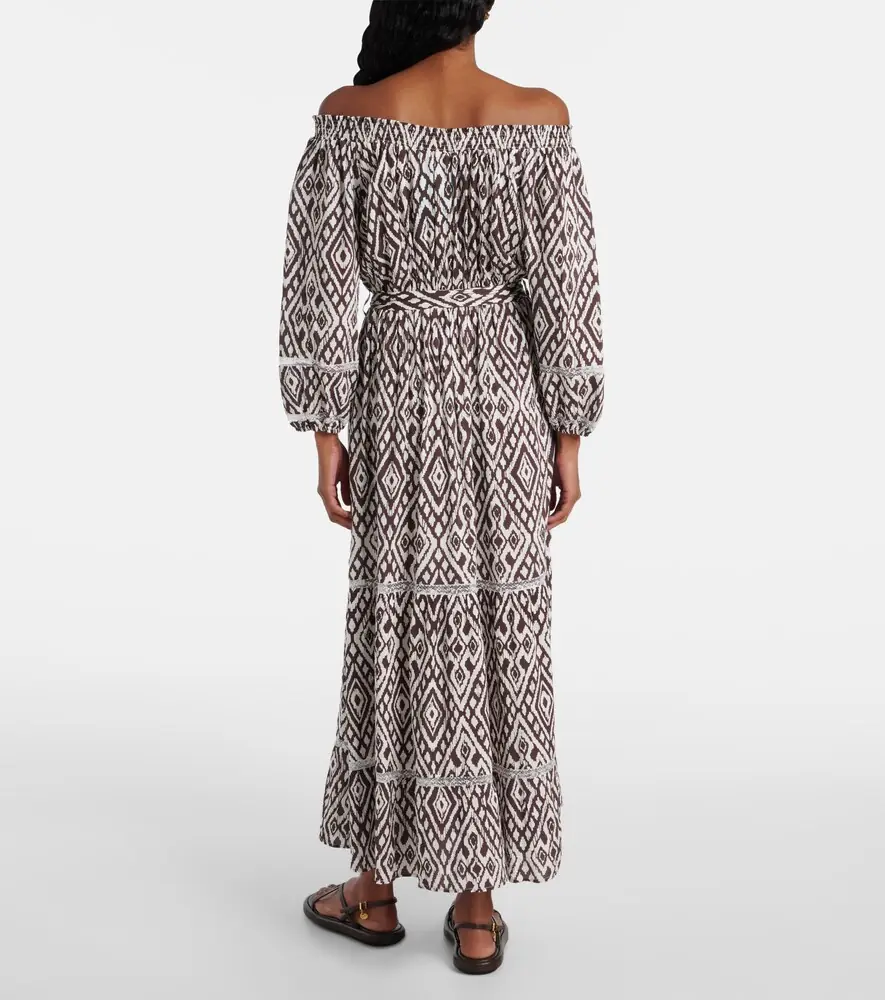 Melissa Odabash Eclipse gathered printed midi dress | Thumbnail 6