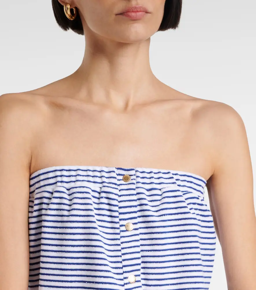 Melissa Odabash Venus cotton-blend terry romper | Thumbnail 3