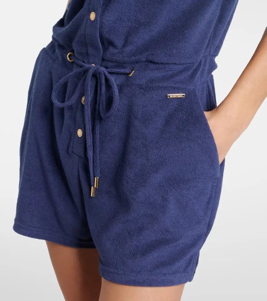 Melissa Odabash Border cotton-blend playsuit | Thumbnail 4