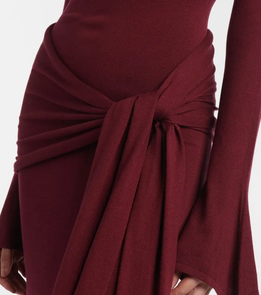Aya Muse Draped silk-blend maxi dress | Thumbnail 3
