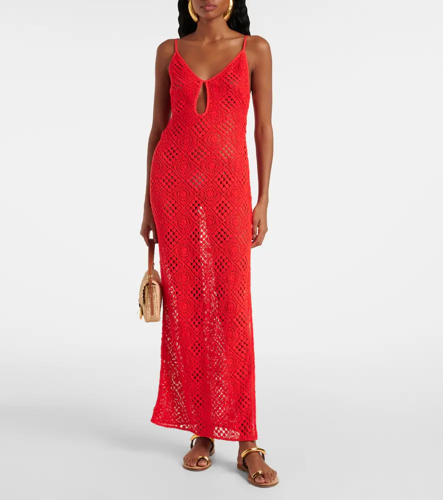 SIR. Rayure crochet cotton maxi dress | Thumbnail 5