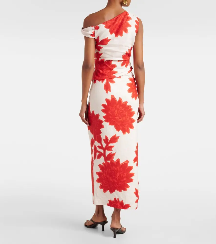 SIR. Floral draped linen top | Thumbnail 2