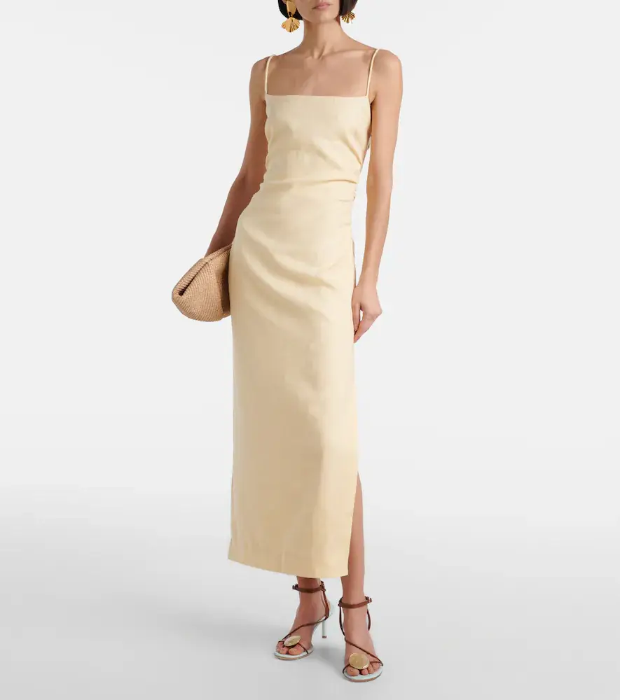SIR. Tamara linen midi dress | Thumbnail 3