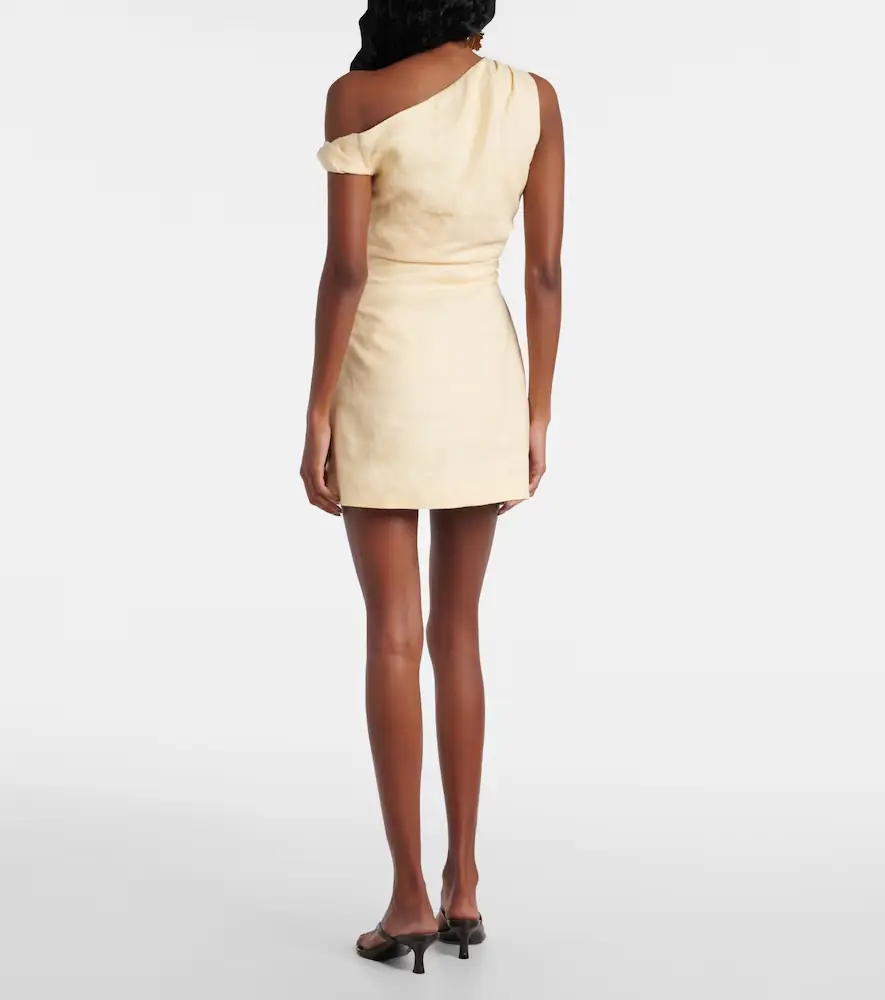 SIR. Iris one-shoulder linen minidress | Thumbnail 3