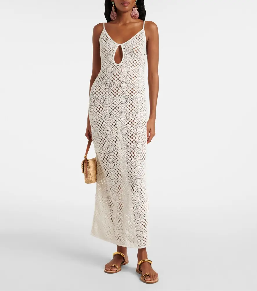 SIR. Rayure crochet cotton maxi dress | Thumbnail 4