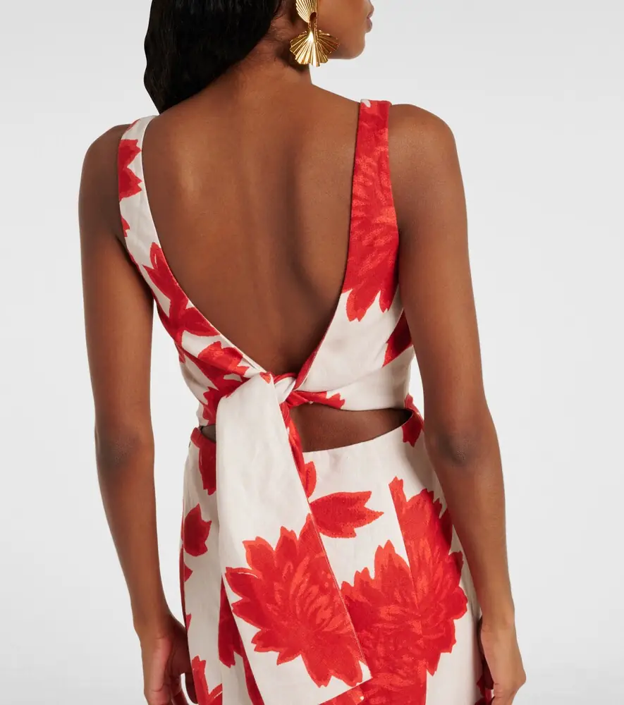 SIR. Floral linen maxi dress | Thumbnail 5