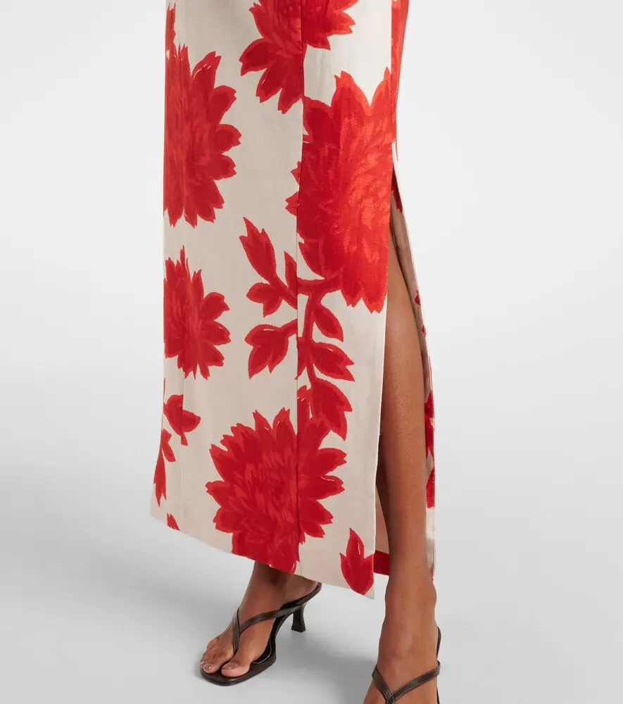 SIR. Floral linen maxi dress | Thumbnail 6