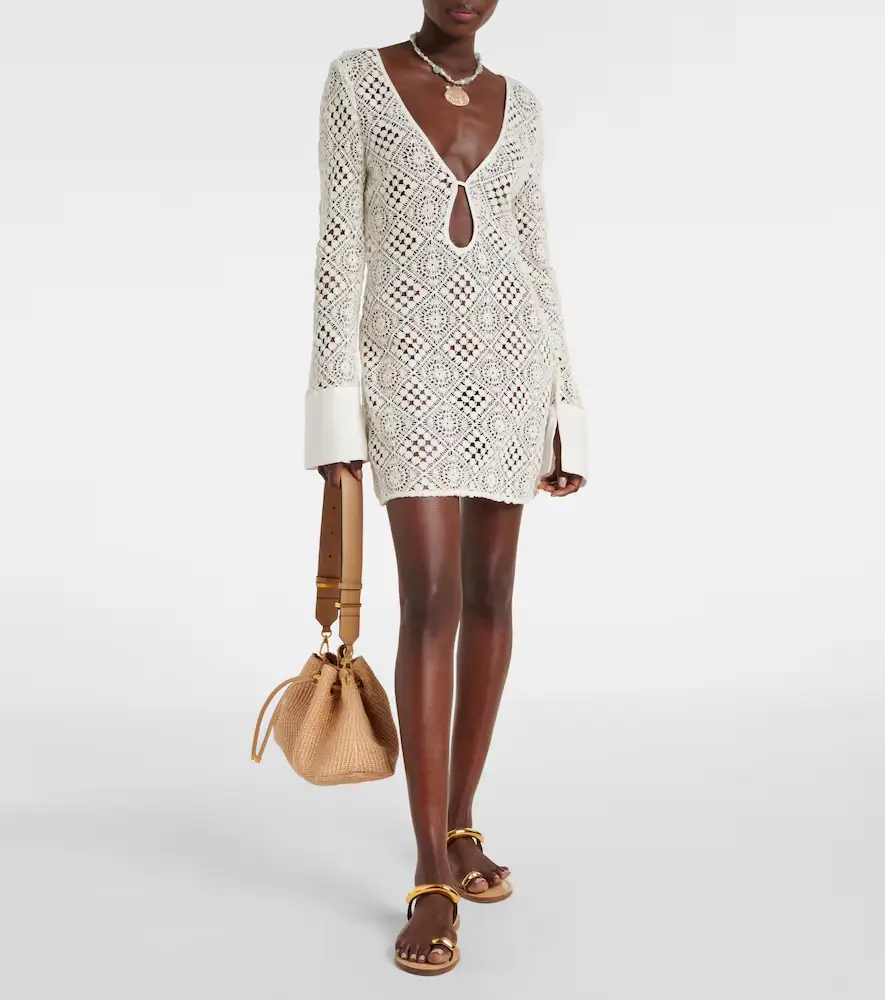 SIR. Rayure crochet cotton minidress | Thumbnail 2 SIR. Rayure crochet cotton minidress | Thumbnail 2