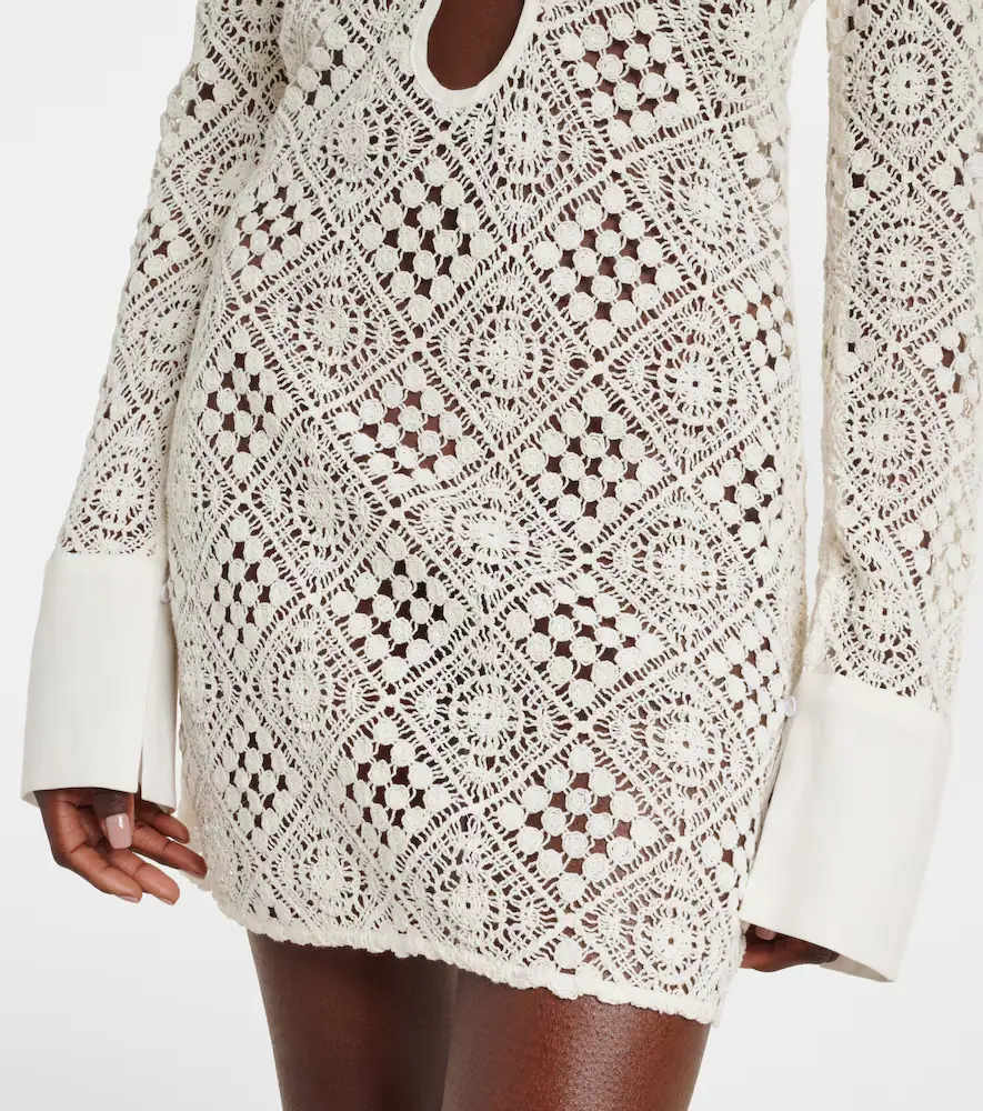 SIR. Rayure crochet cotton minidress | Thumbnail 3 SIR. Rayure crochet cotton minidress | Thumbnail 3