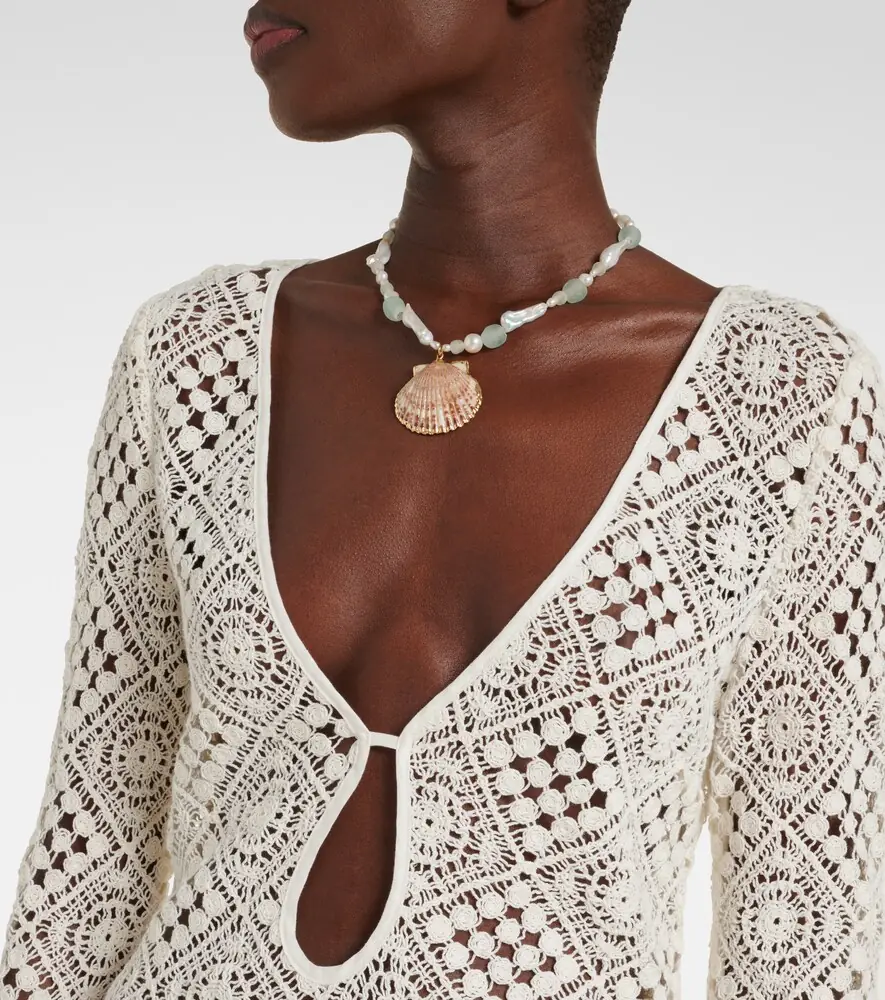 SIR. Rayure crochet cotton minidress | Thumbnail 4 SIR. Rayure crochet cotton minidress | Thumbnail 4