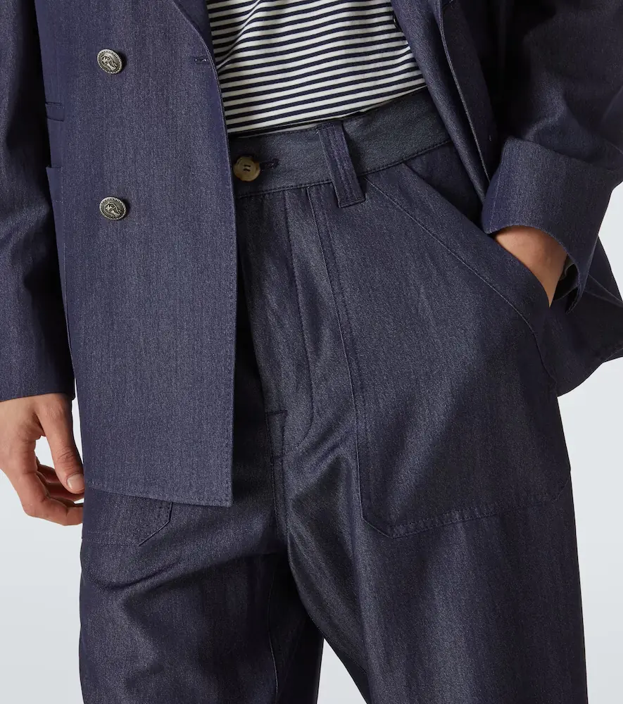 Brunello Cucinelli Wool-blend twill straight pants | Thumbnail 2 Brunello Cucinelli Wool-blend twill straight pants | Thumbnail 2