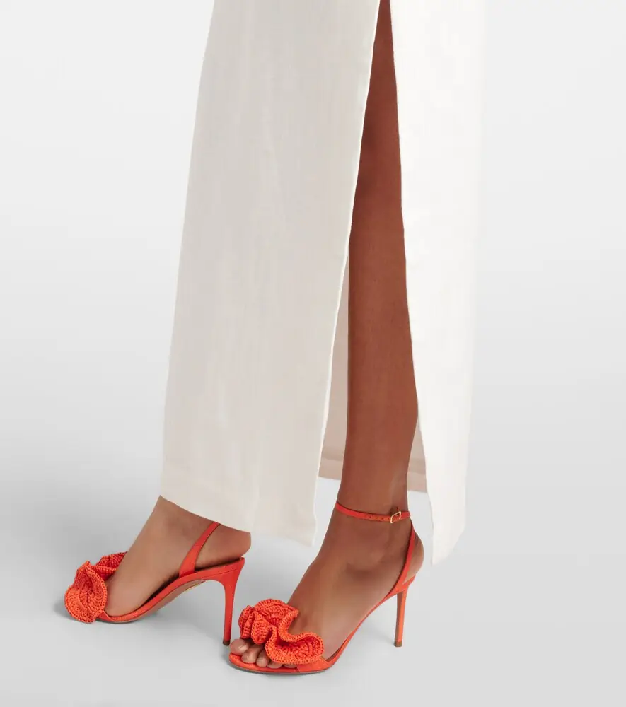 SIR. Violet halterneck linen maxi dress | Thumbnail 3