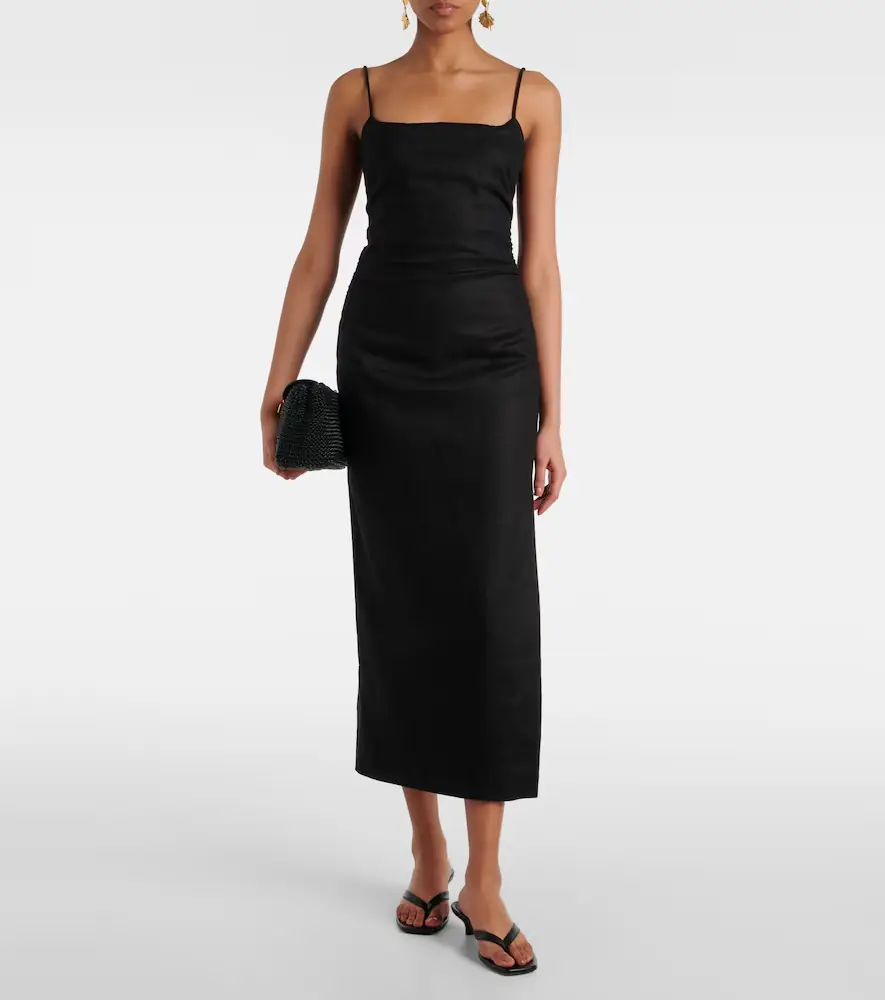 SIR. Linen midi dress | Thumbnail 2