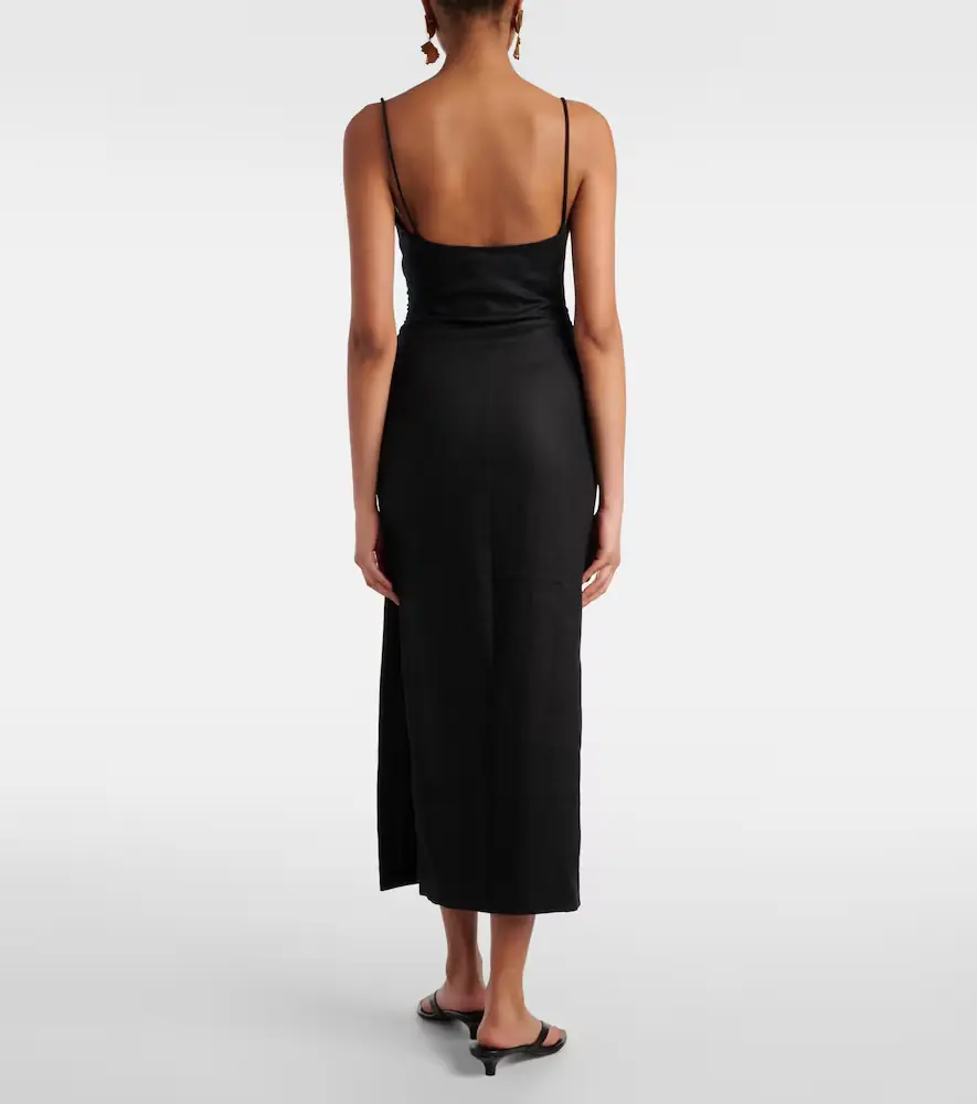 SIR. Linen midi dress | Thumbnail 4