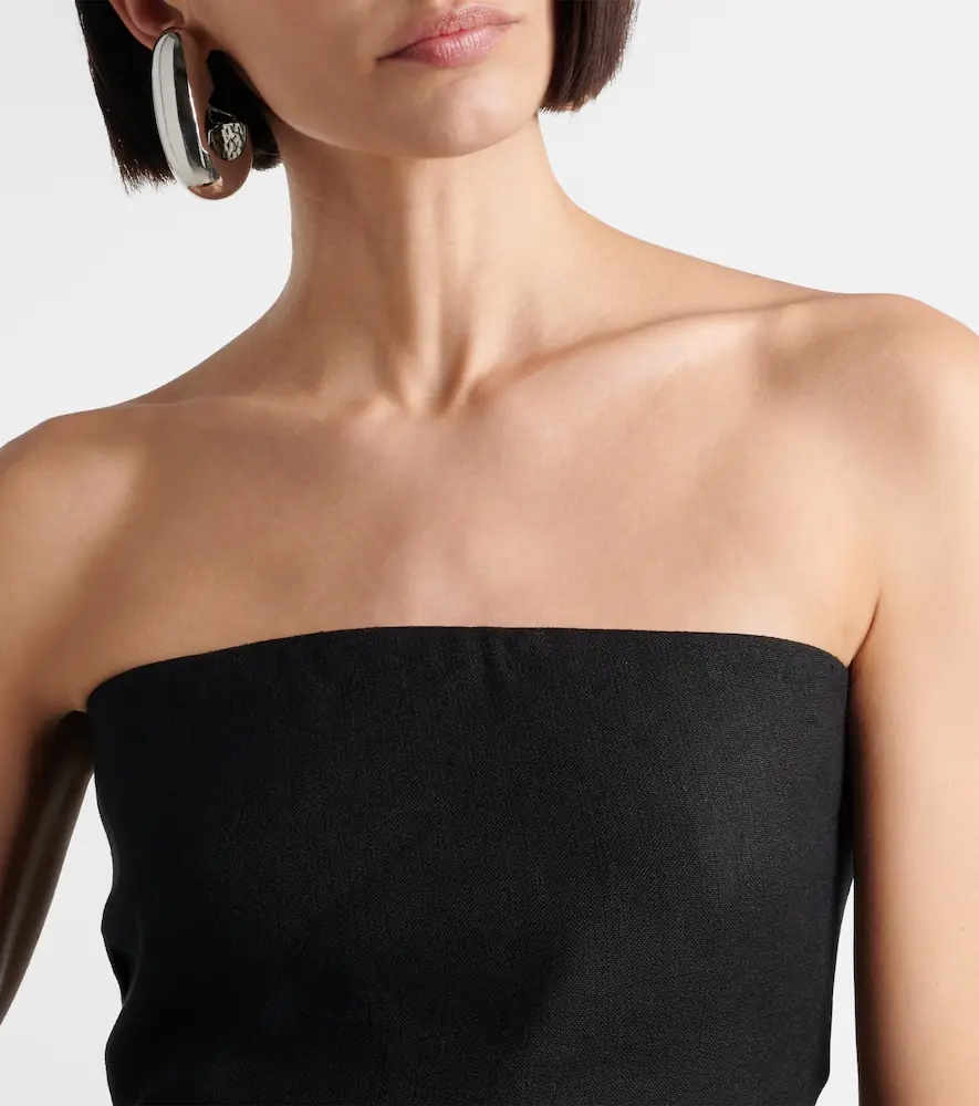 SIR. Dorian linen-blend tube top | Thumbnail 2