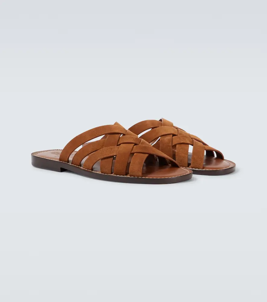 Brunello Cucinelli Woven suede sandals | Thumbnail 4