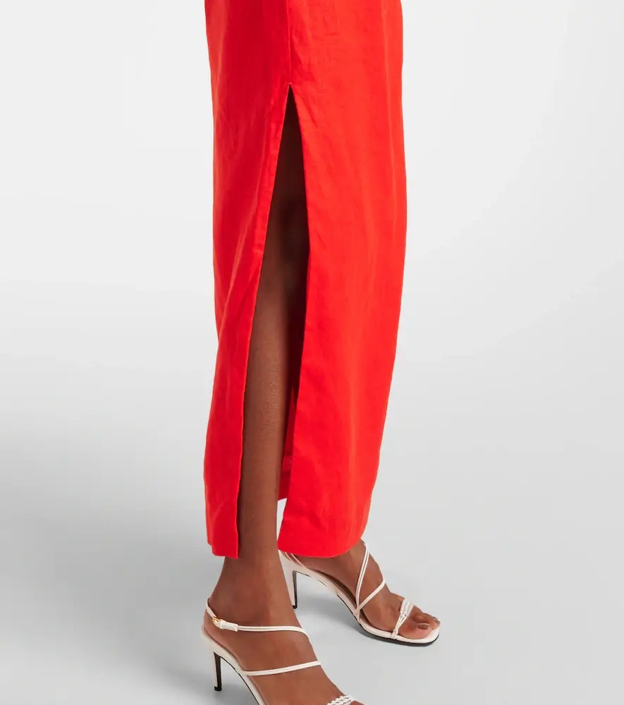 SIR. Noemi ruched linen maxi dress | Thumbnail 2