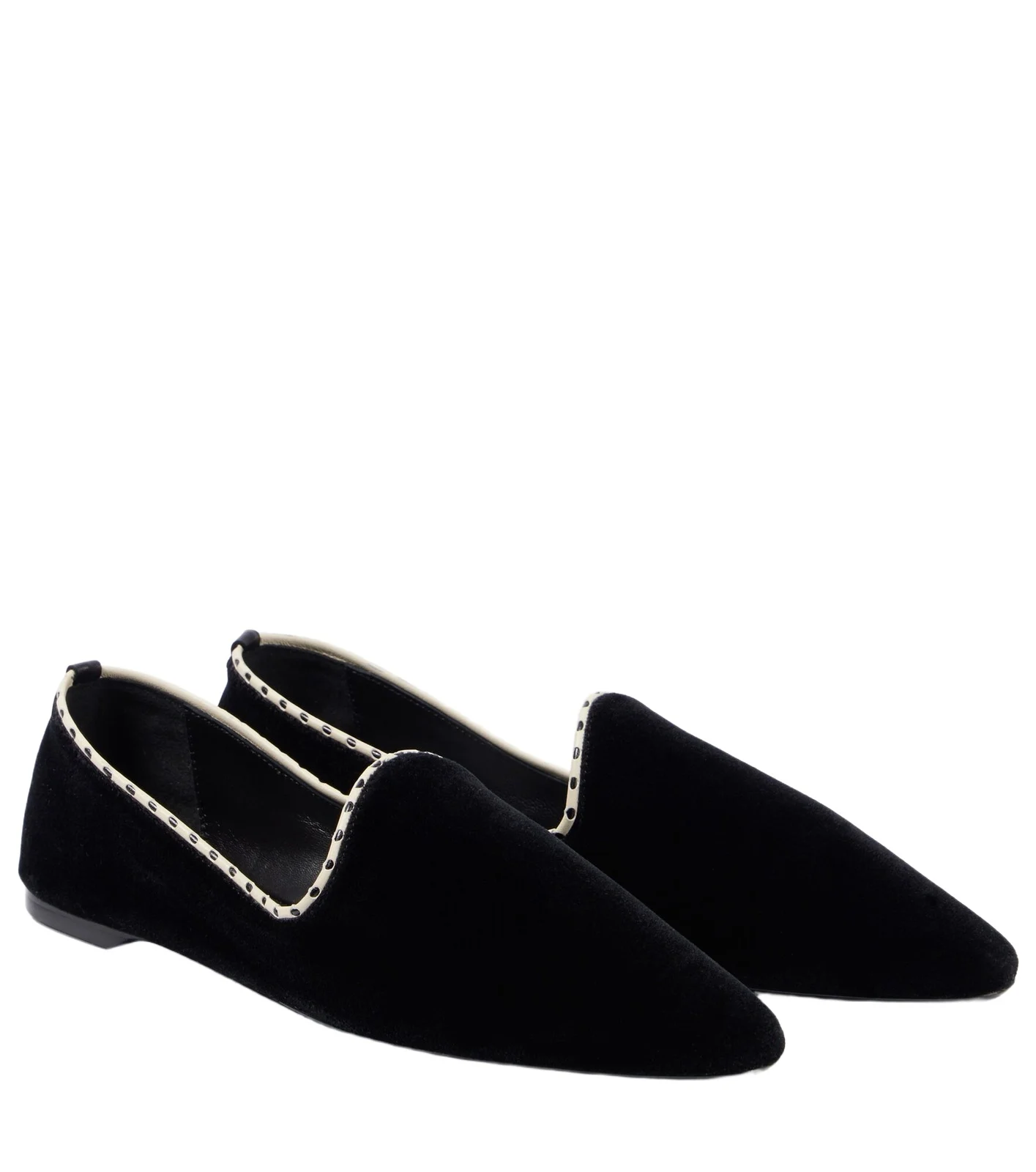 TOTEME Leather-lined velvet slippers