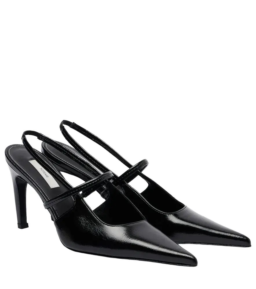 TOTEME Leather slingback pumps