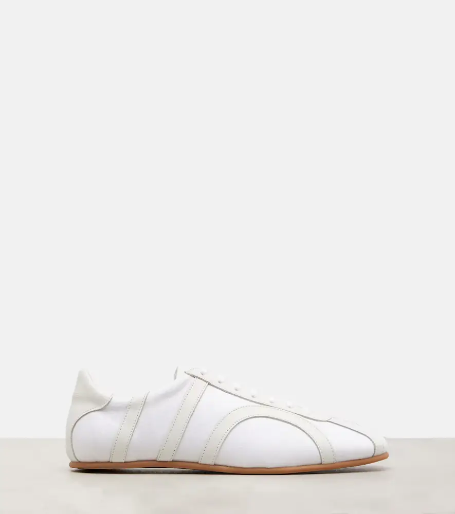 TOTEME Leather-trimmed sneakers | Thumbnail 4 TOTEME Leather-trimmed sneakers | Thumbnail 4