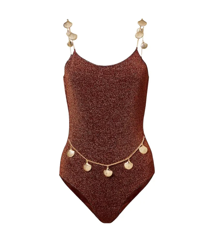 Oséree Oséree Lumière Shells embellished swimsuit | Image 1 Oséree Oséree Lumière Shells embellished swimsuit | Image 1