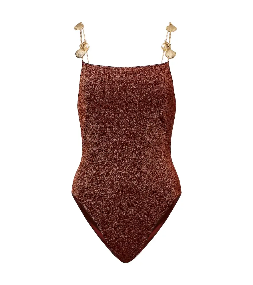 Oséree Oséree Lumière Shells embellished swimsuit | Image 1 Oséree Oséree Lumière Shells embellished swimsuit | Image 1