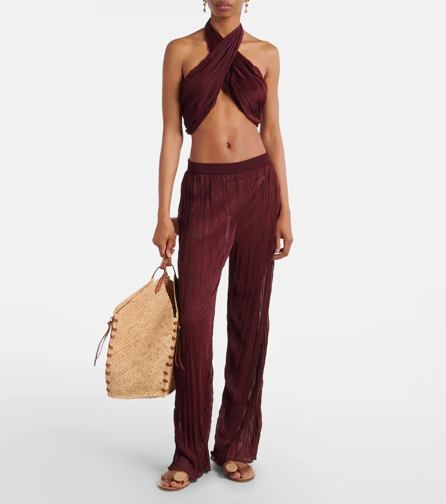 JADE SWIM Amaya sheer wide-leg pants | Thumbnail 2