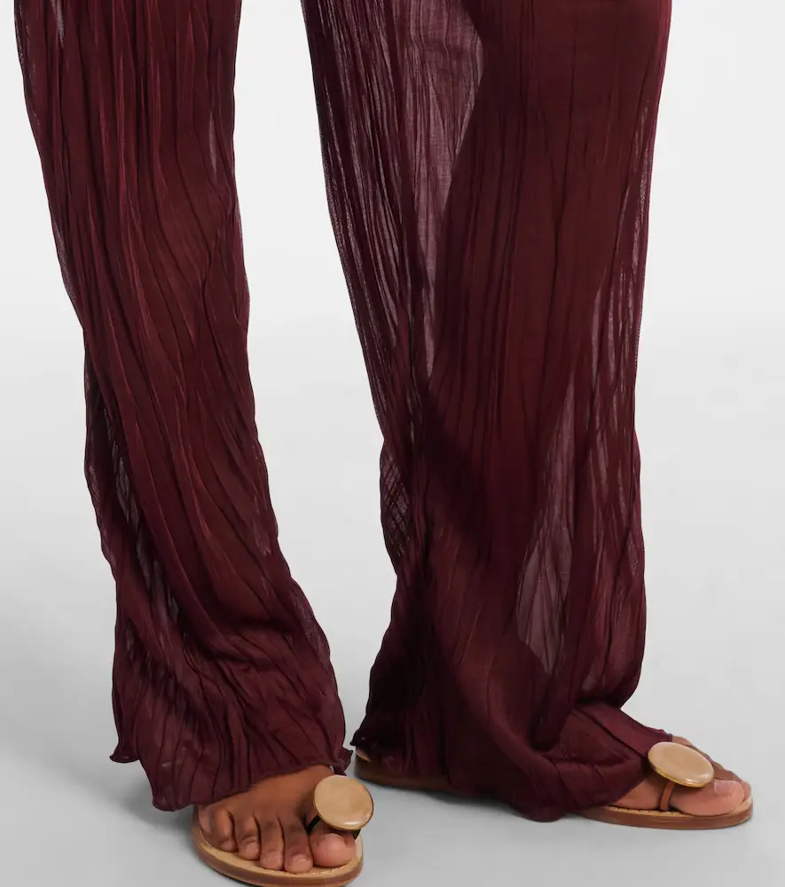 JADE SWIM Amaya sheer wide-leg pants | Thumbnail 3