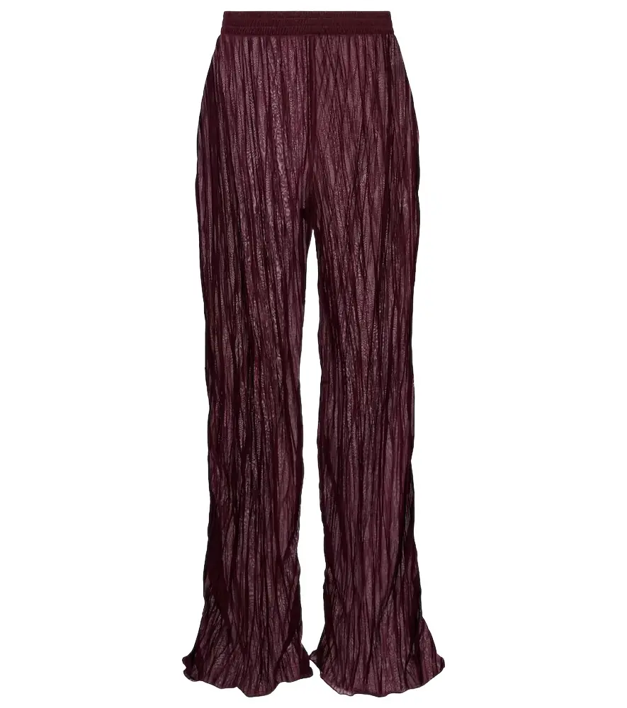 JADE SWIM Amaya sheer wide-leg pants