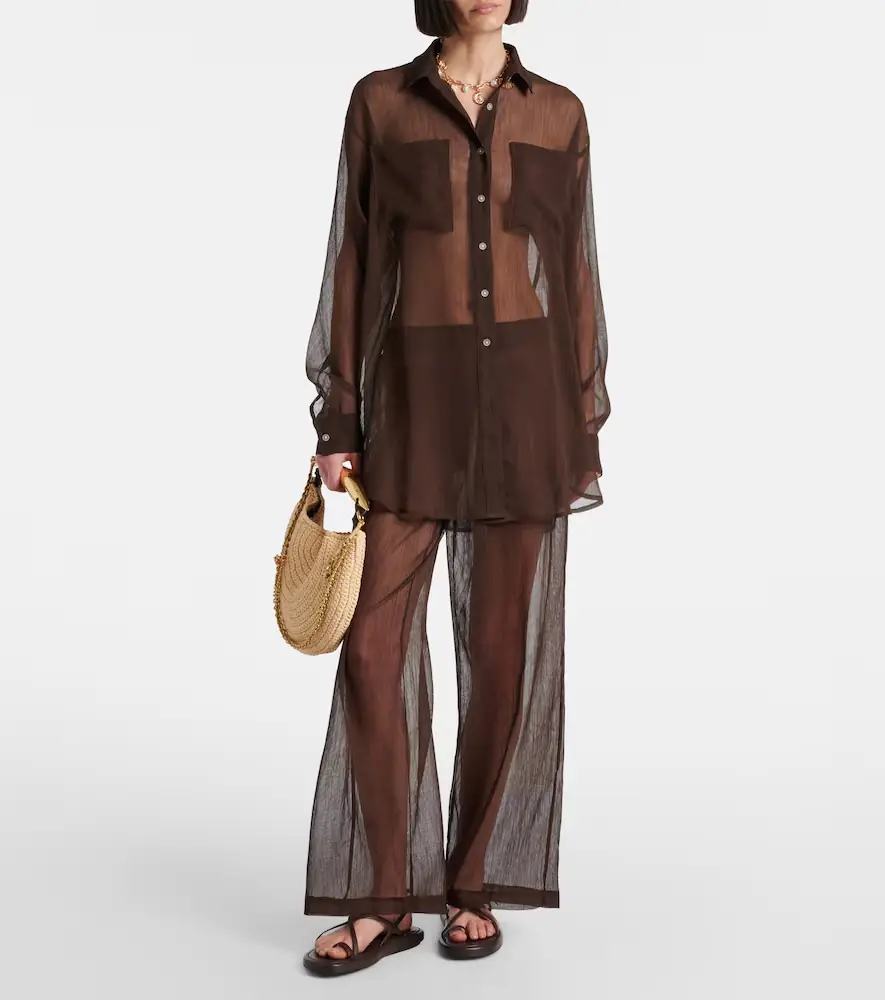 JADE SWIM Mika sheer shirt | Thumbnail 2