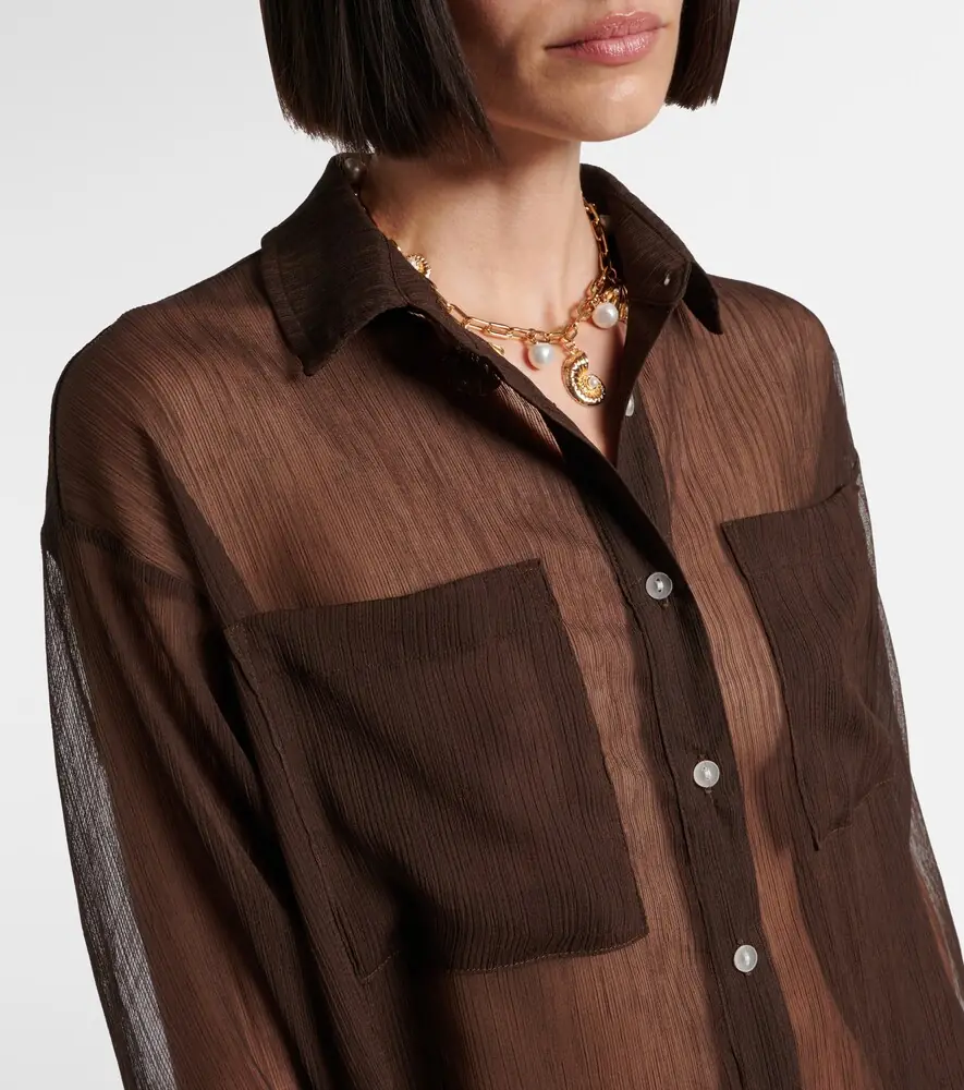 JADE SWIM Mika sheer shirt | Thumbnail 4