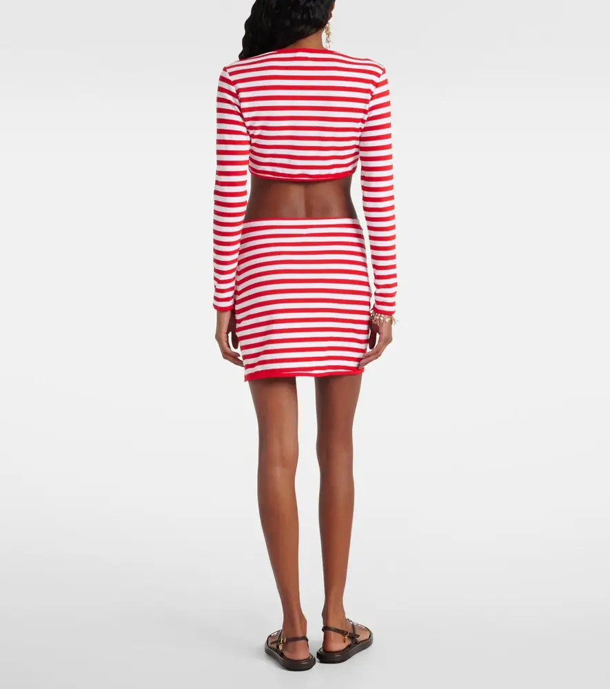 JADE SWIM Striped cropped terry cardigan | Thumbnail 5