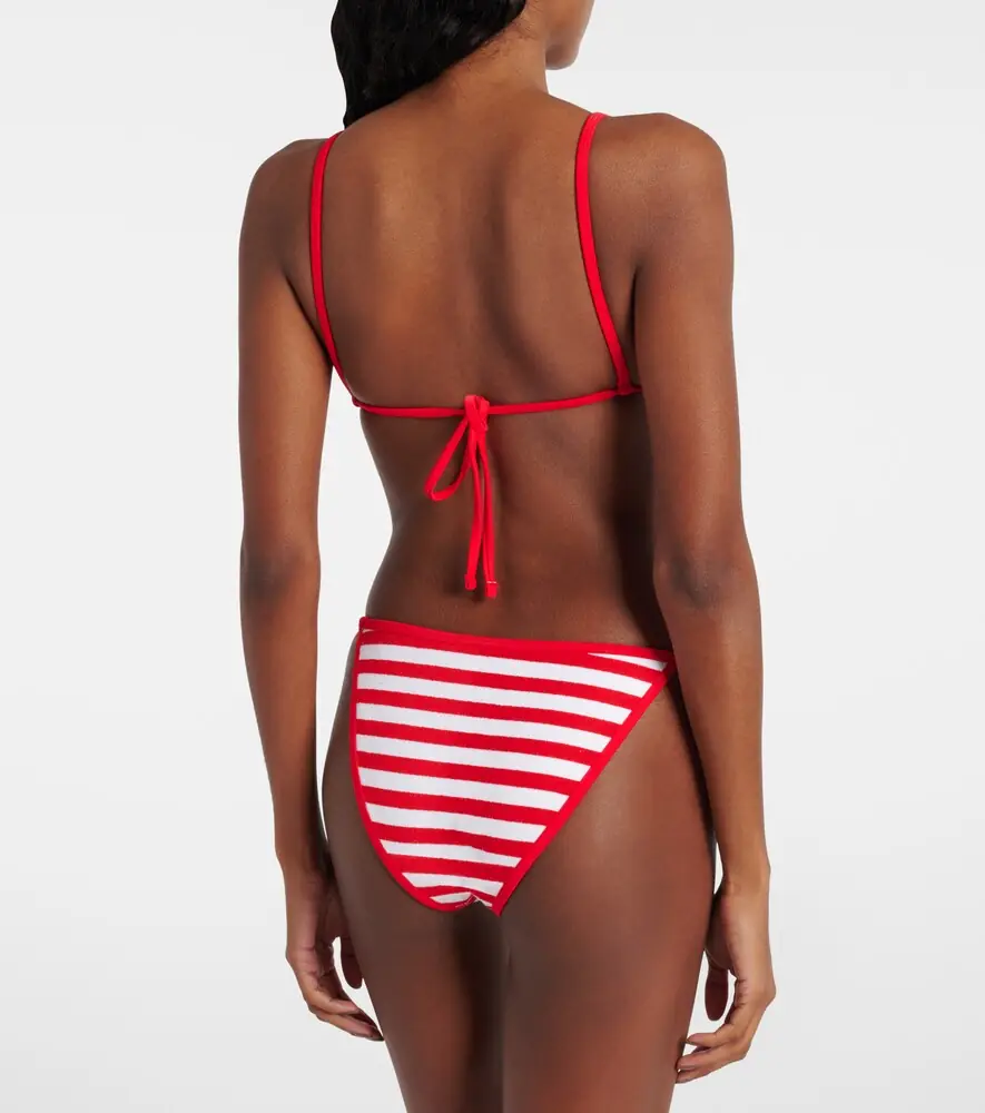 JADE SWIM Via striped terry bikini top | Thumbnail 4