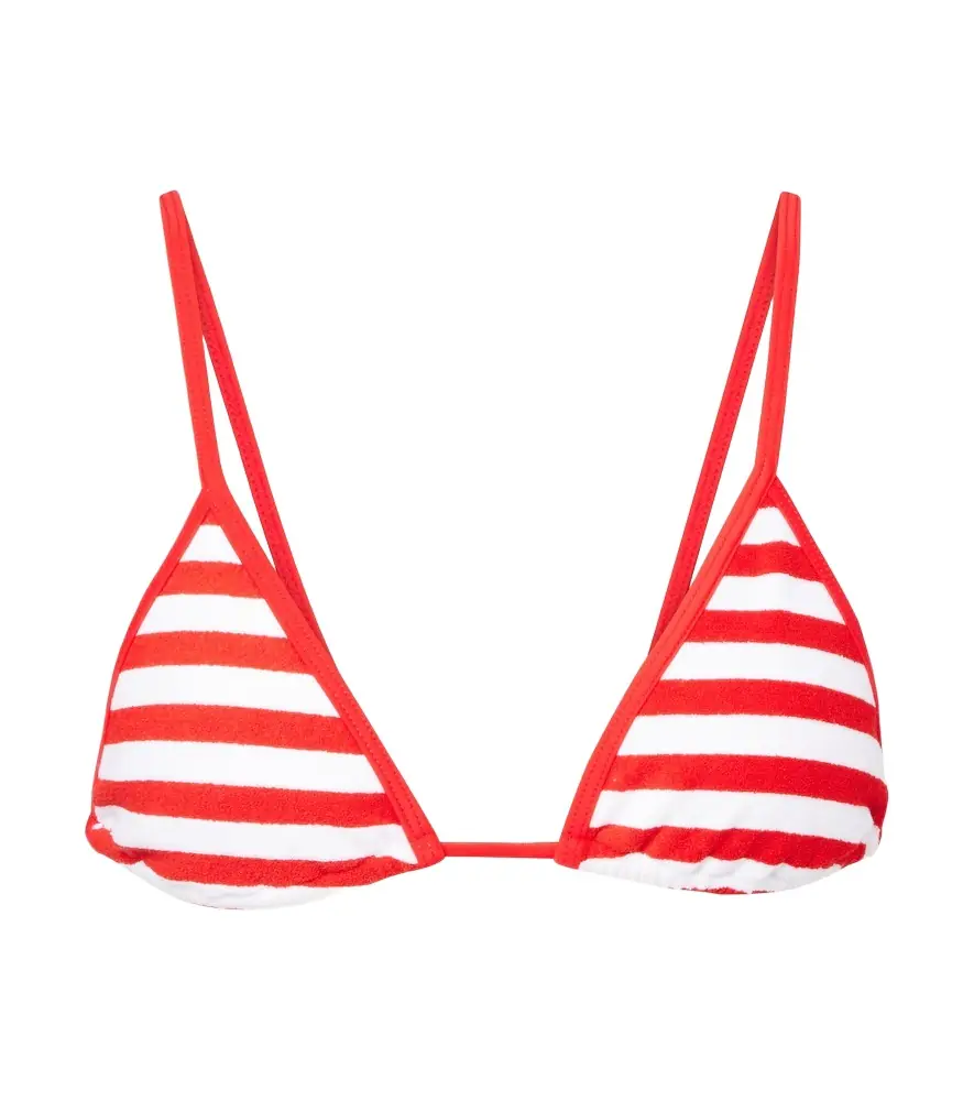 JADE SWIM Via striped terry bikini top | Image 1 JADE SWIM Via striped terry bikini top | Image 1