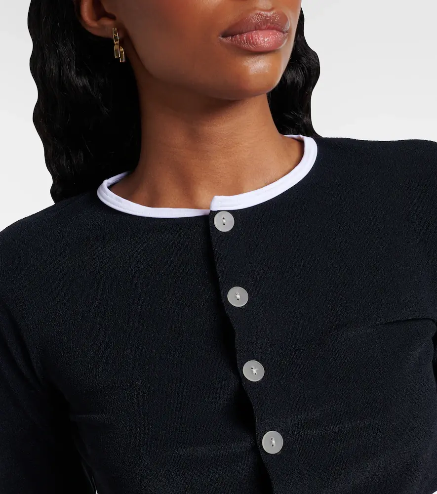 JADE SWIM Terry cropped cardigan | Thumbnail 3