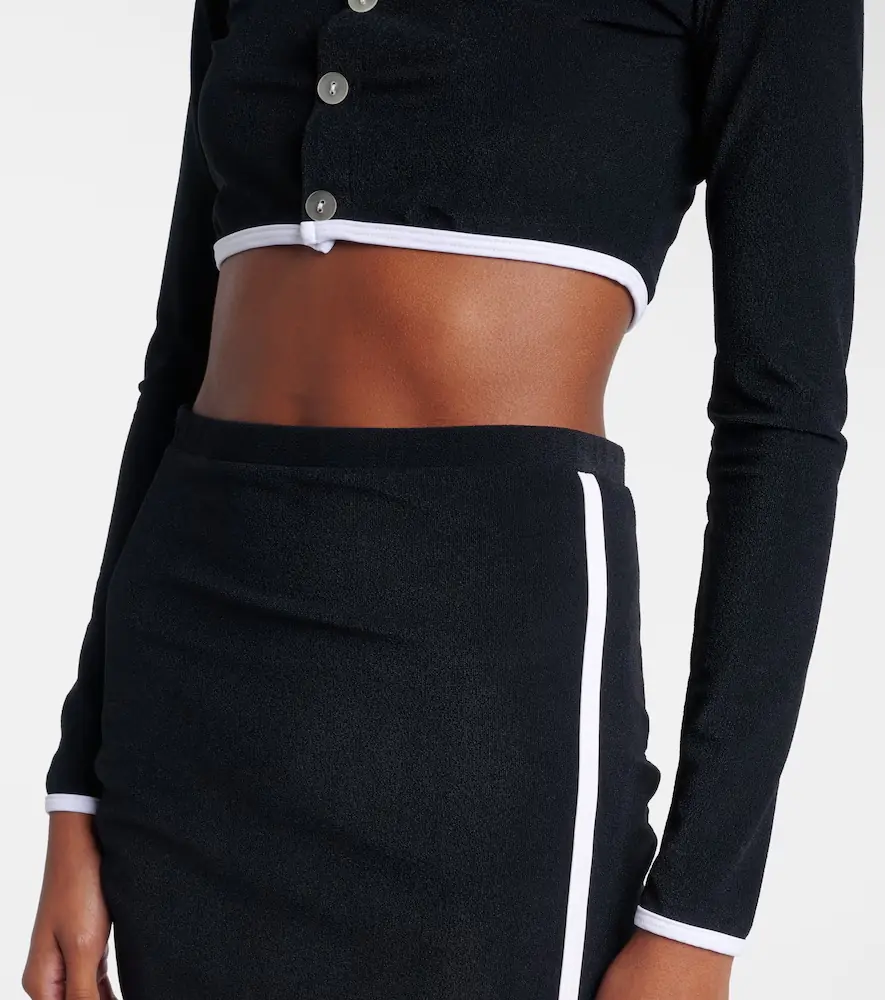 JADE SWIM Terry cropped cardigan | Thumbnail 5