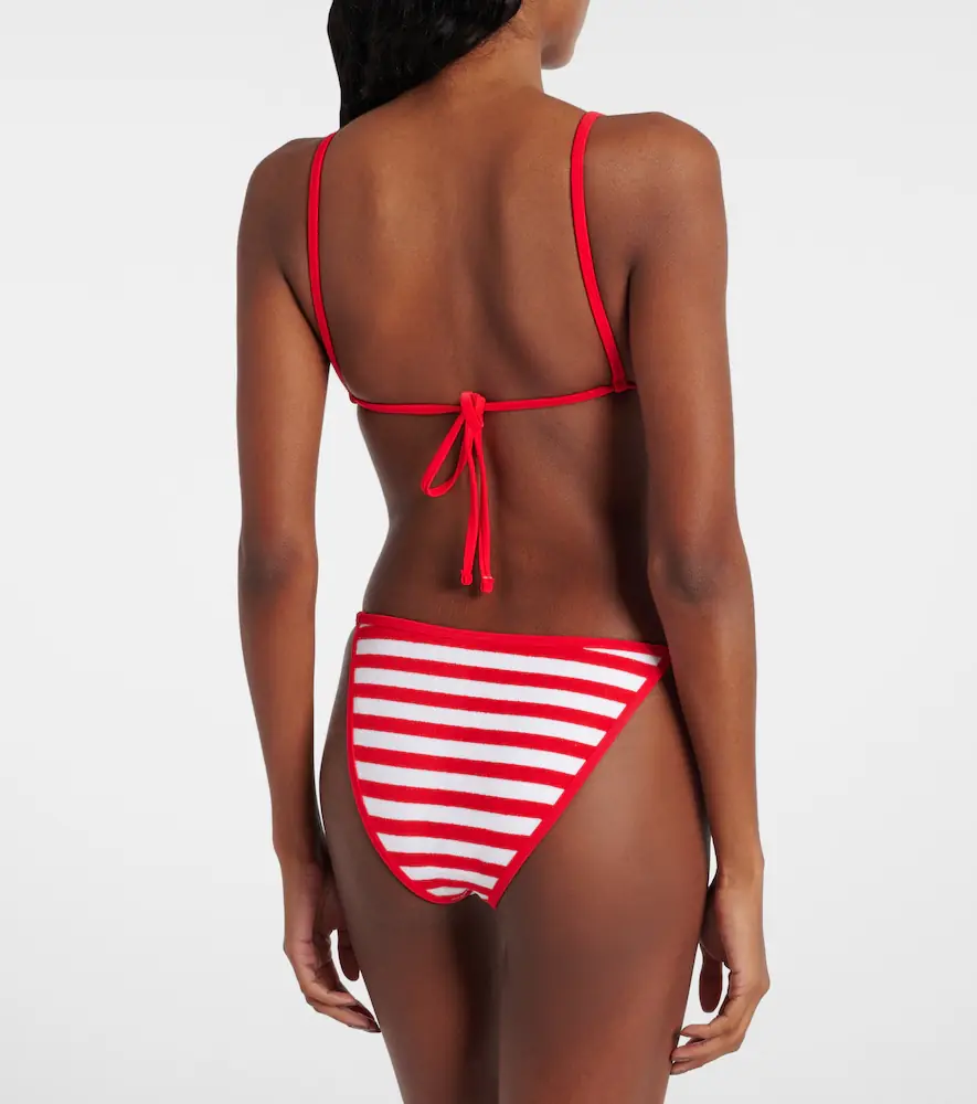 JADE SWIM Bare Minimum striped terry bikini bottoms | Thumbnail 2