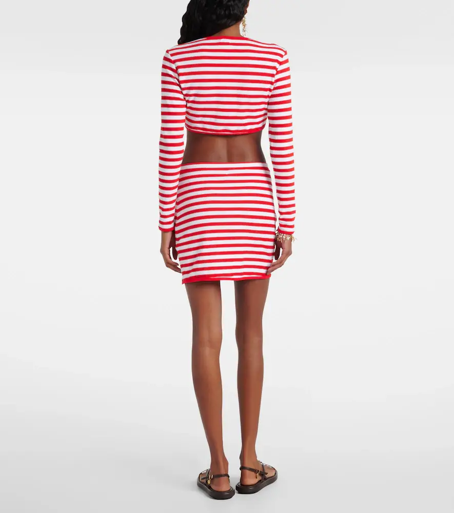 JADE SWIM Striped terry miniskirt | Thumbnail 2