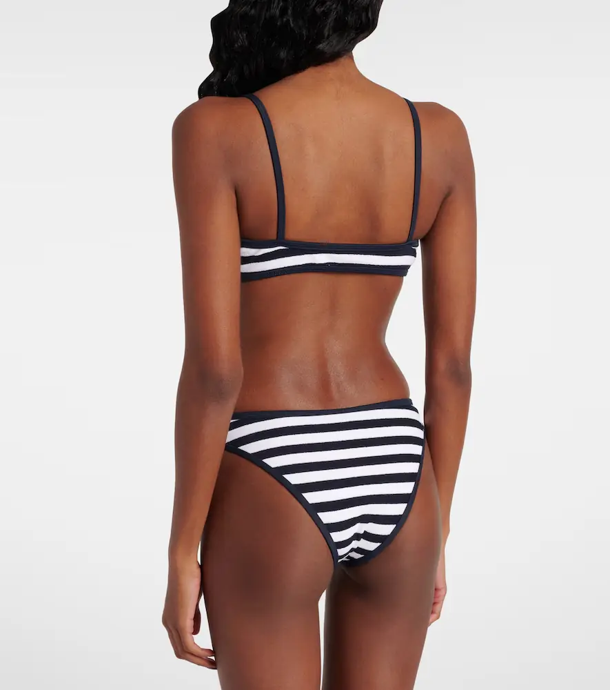 JADE SWIM Muse Scoop striped terry bikini top | Thumbnail 2